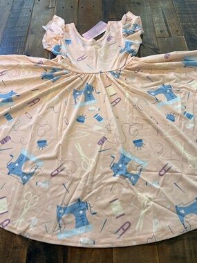 Dot Dot Smile size 7 girls sewing Empire twirl dress new